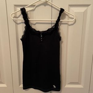 Xs navy blue lace tank top Abercrombie